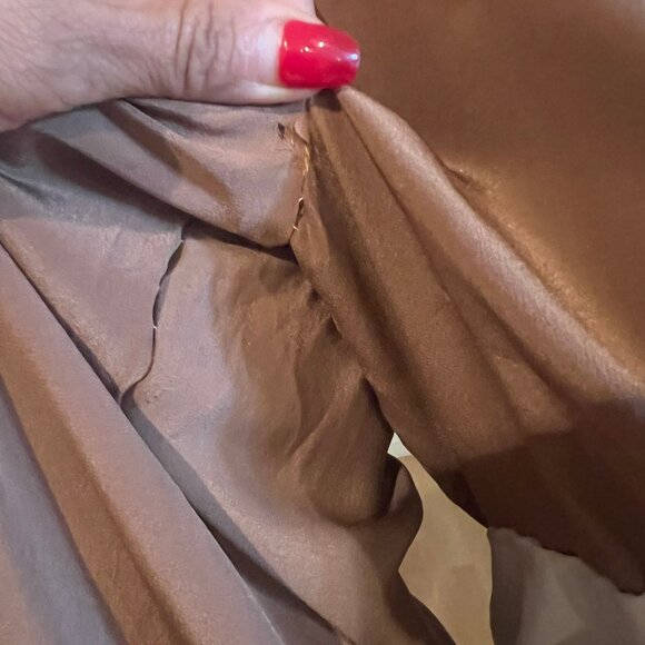 1960'S VINTAGE NEIMAN MARCUS SILK TWO TONE GOWN SIZE 14 - Picture 4 of 12